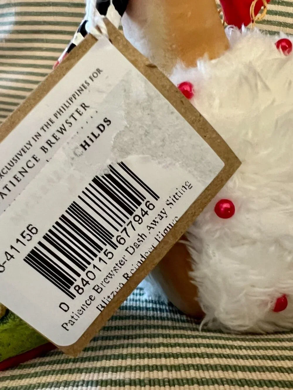 MacKenzie-Childs Patience Brewster Dash Away Sitting Blitzen Reindeer Figure